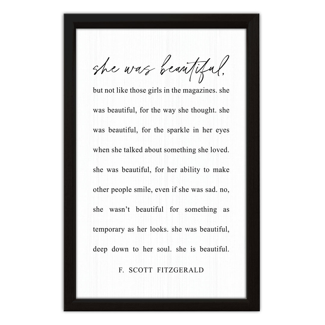 She Was Beautiful | Wood Sign