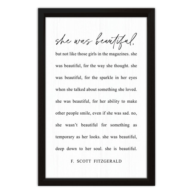 She Was Beautiful | Wood Sign