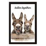 Better Together Donkeys | Wood Sign