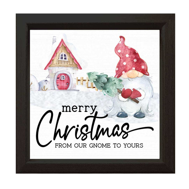 Merry Christmas From Our Gnome To Yours | Wood Sign