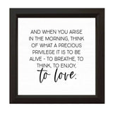And When You Arise | Wood Sign