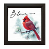 Believe Cardinal | Wood Sign