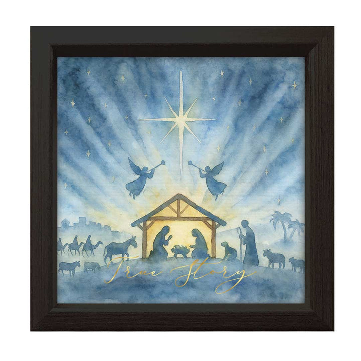 Nativity - True Story | Wood Sign