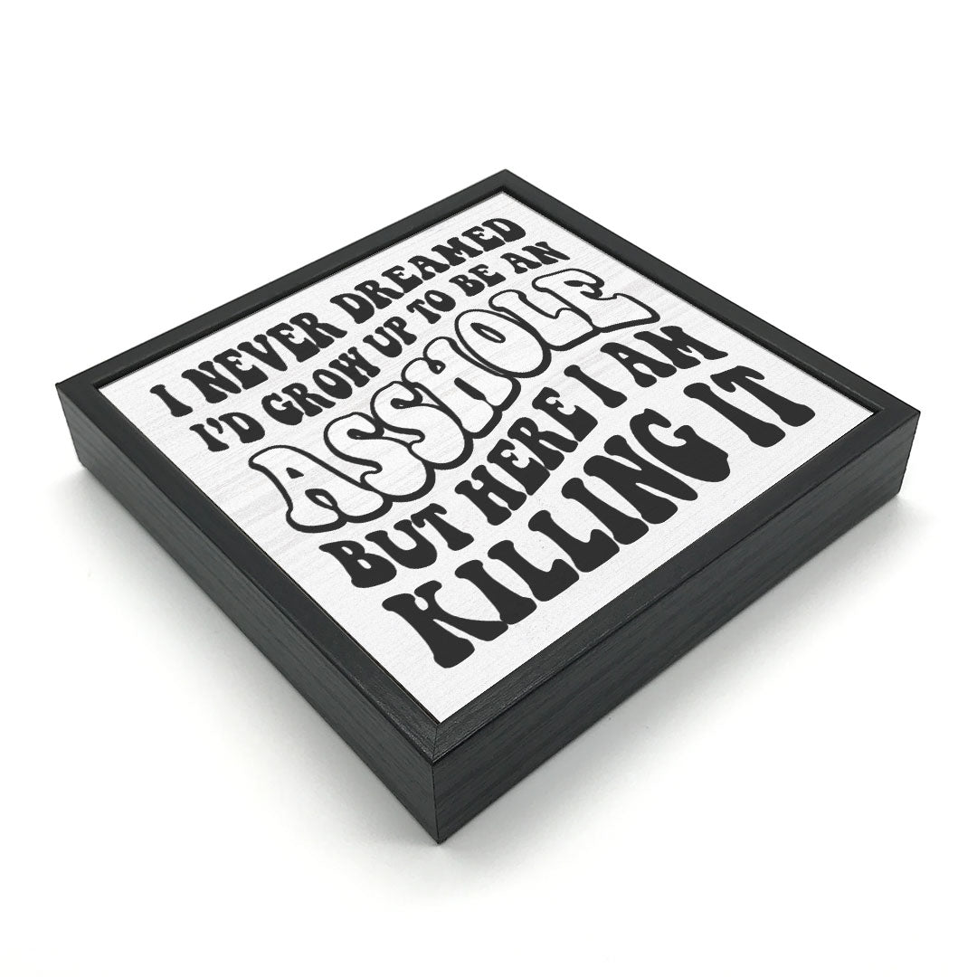 I Never Dreamed - Asshole | Wood Sign