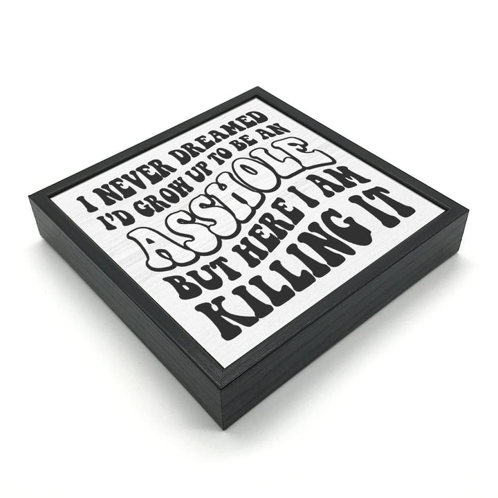 I Never Dreamed - Asshole | Wood Sign