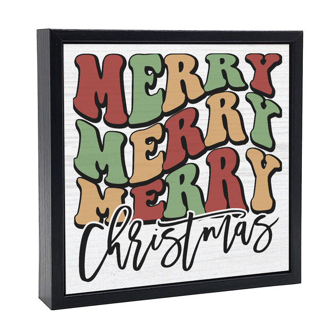 Merry Merry Merry Christmas | 'Chunky' Wood Sign