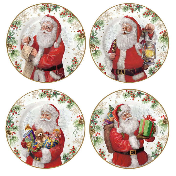 Santa is Coming Dessert Plates | Set of 4