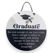 Graduate | 'Little Round' Wood Sign