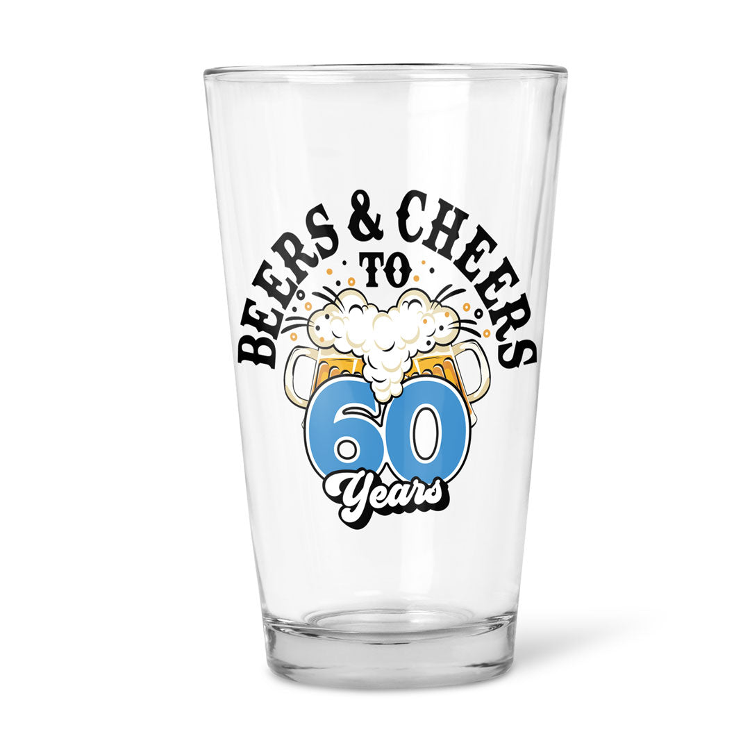 Beers &amp; Cheers Birthday 60 | Beer Glass