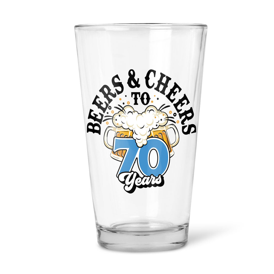 Beers &amp; Cheers Birthday 70 | Beer Glass