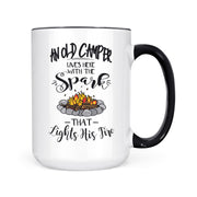 An Old Camper Lives Here | Mug