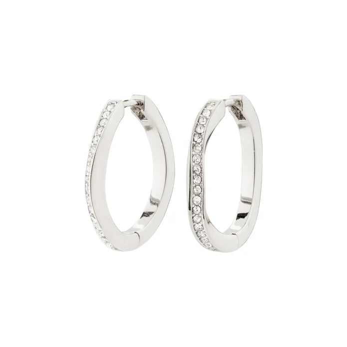 TRUE Recycled Hoop Earrings - Silver
