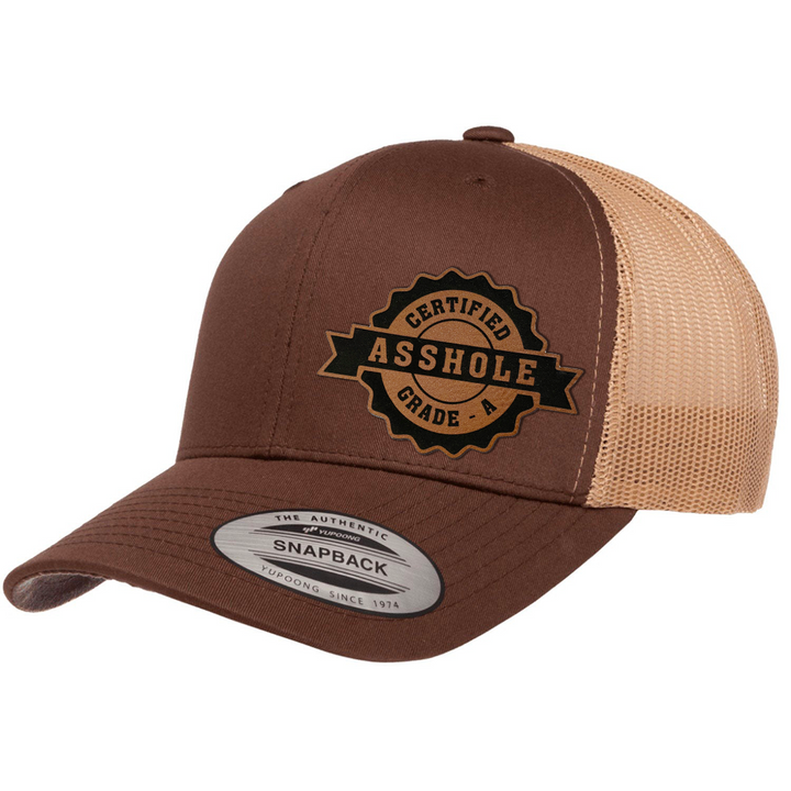 Certified Asshole | Leather Patch Hat