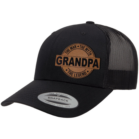 Grandpa | Leather Patch Hat