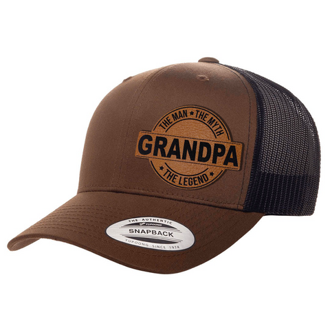 Grandpa | Leather Patch Hat