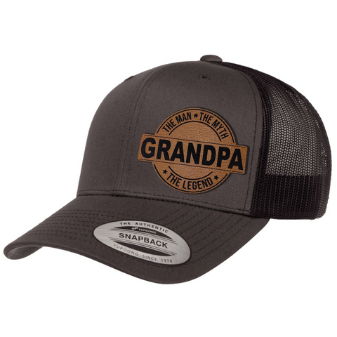 Grandpa | Leather Patch Hat