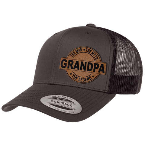 Grandpa | Leather Patch Hat