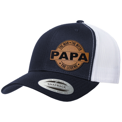 Papa | Leather Patch Hat