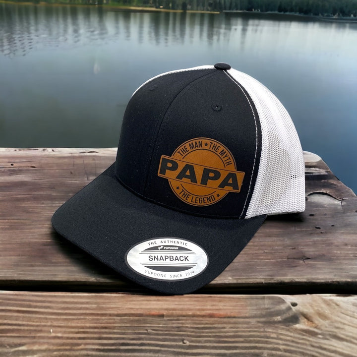 Papa | Leather Patch Hat