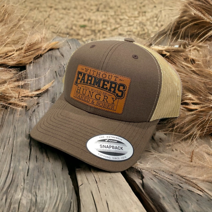 Without Farmers | Leather Patch Hat