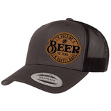 I'm Holding A Beer | Leather Patch Hat