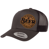 I'm Holding A Beer | Leather Patch Hat