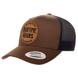 Overtime Hours | Leather Patch Hat