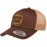 Overtime Hours | Leather Patch Hat