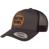 Overtime Hours | Leather Patch Hat