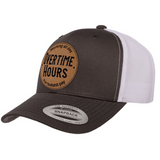 Overtime Hours | Leather Patch Hat