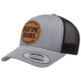 Overtime Hours | Leather Patch Hat