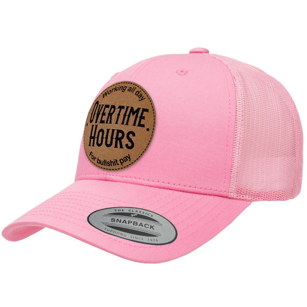 Overtime Hours | Leather Patch Hat