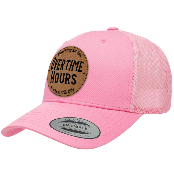 Overtime Hours | Leather Patch Hat