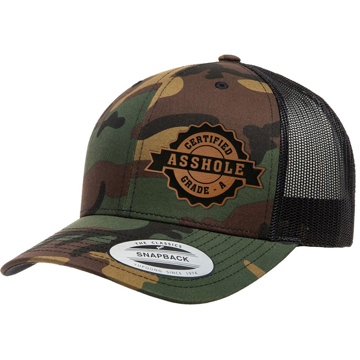 Certified Asshole | Leather Patch Hat