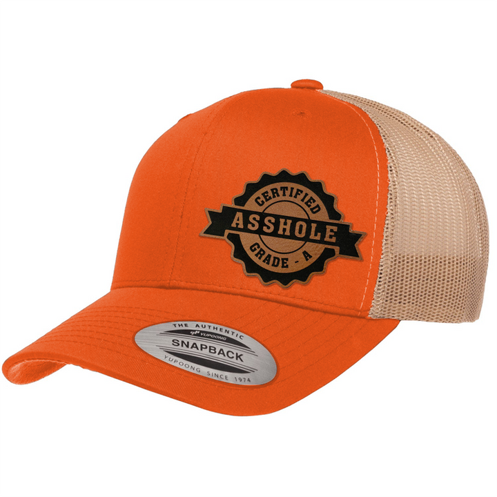 Certified Asshole | Leather Patch Hat
