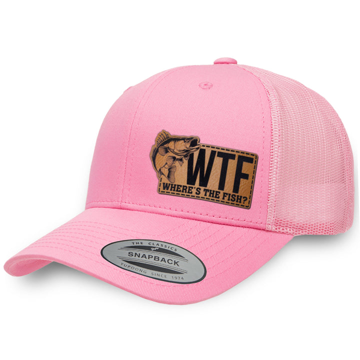 Pink / Pink leather patch hat - WTF Where&