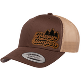 Happy Camper | Leather Patch Hat