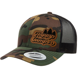 Happy Camper | Leather Patch Hat