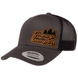 Happy Camper | Leather Patch Hat