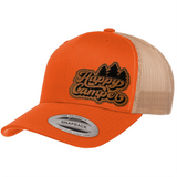 Happy Camper | Leather Patch Hat