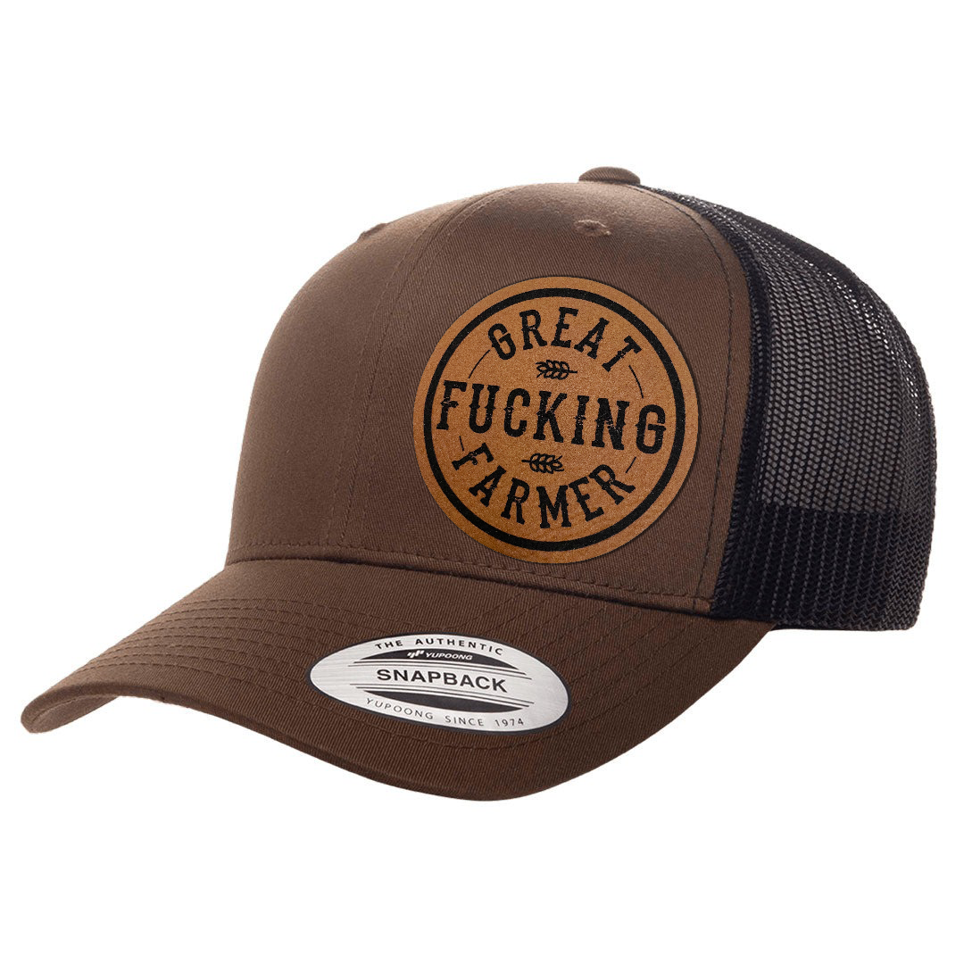Great Fucking Farmer | Leather Patch Hat