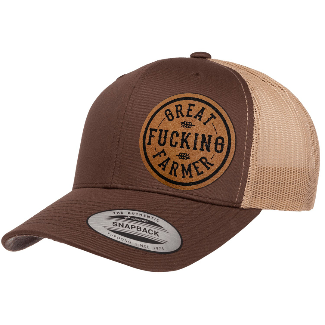 Great Fucking Farmer | Leather Patch Hat
