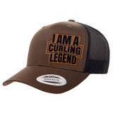 I'm A Curling Legend | Leather Patch Hat