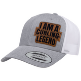 I'm A Curling Legend | Leather Patch Hat