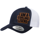 I'm A Curling Legend | Leather Patch Hat