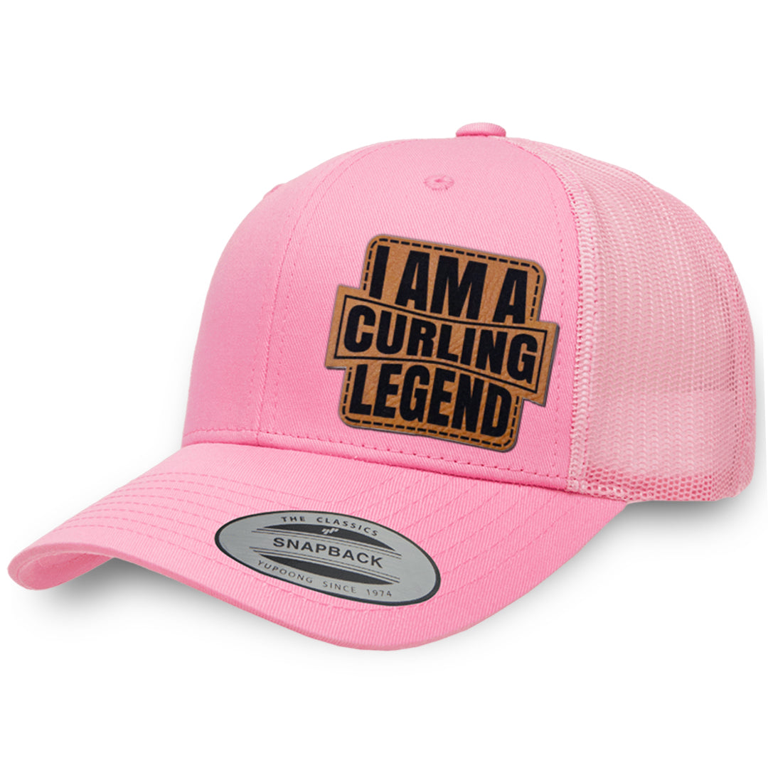 Pink / Pink leather patch hat - I&