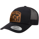 It Takes Stones To Be A Curler | Leather Patch Hat