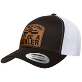 It Takes Stones To Be A Curler | Leather Patch Hat