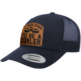 It Takes Stones To Be A Curler | Leather Patch Hat