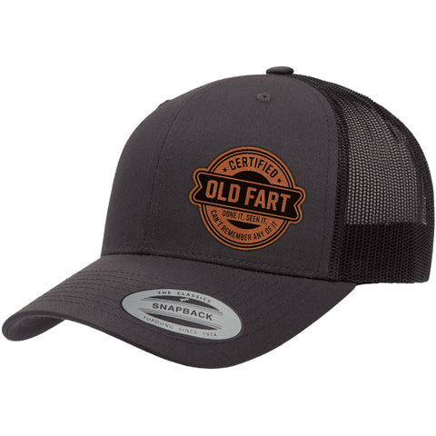 Certified Old Fart | Leather Patch Hat